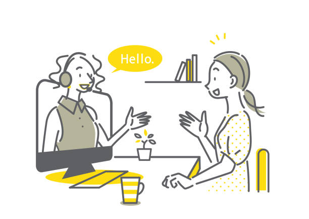 オンライン英会話のイラスト